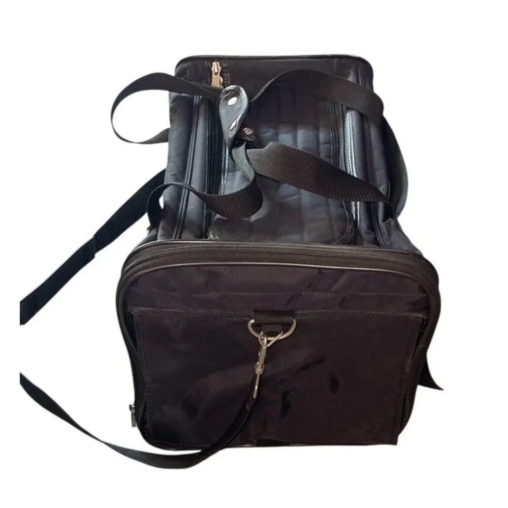 Sherpa Black Travel Pet Carrier Bag 18x12x12 Shoulder Strap Handles Dog Cat
